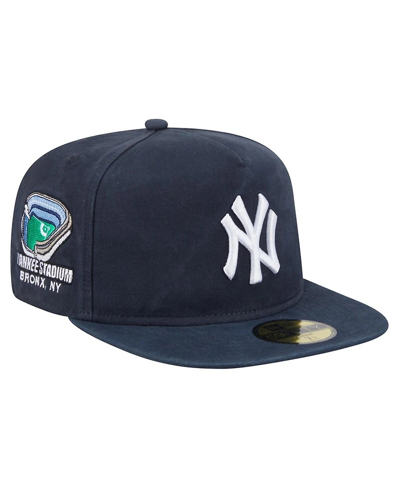New Era Men's Navy New York Yankees Championship Side Flag A-Frame 59FIFTY Fitted Hat