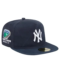 New Era Men's Navy New York Yankees Championship Side Flag A-Frame 59FIFTY Fitted Hat