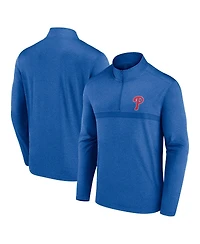 Fanatics Men's Heather Royal Philadelphia Phillies Head-to-Head Quarter-Zip Pullover Sweatshirt
