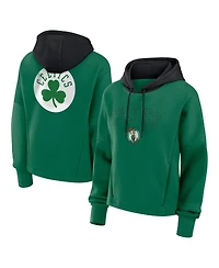 Fanatics Women's Kelly Green Boston Celtics Post Up Boxy Pullover Hoodie