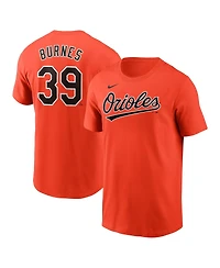 Nike Men's Corbin Burnes Orange Baltimore Orioles Fuse Name Number T-Shirt