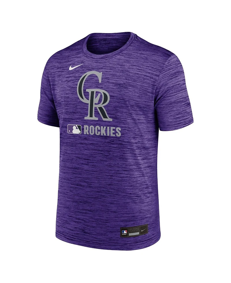 Nike Men's Purple Colorado Rockies Authentic Collection Velocity Performance Practice T-Shirt