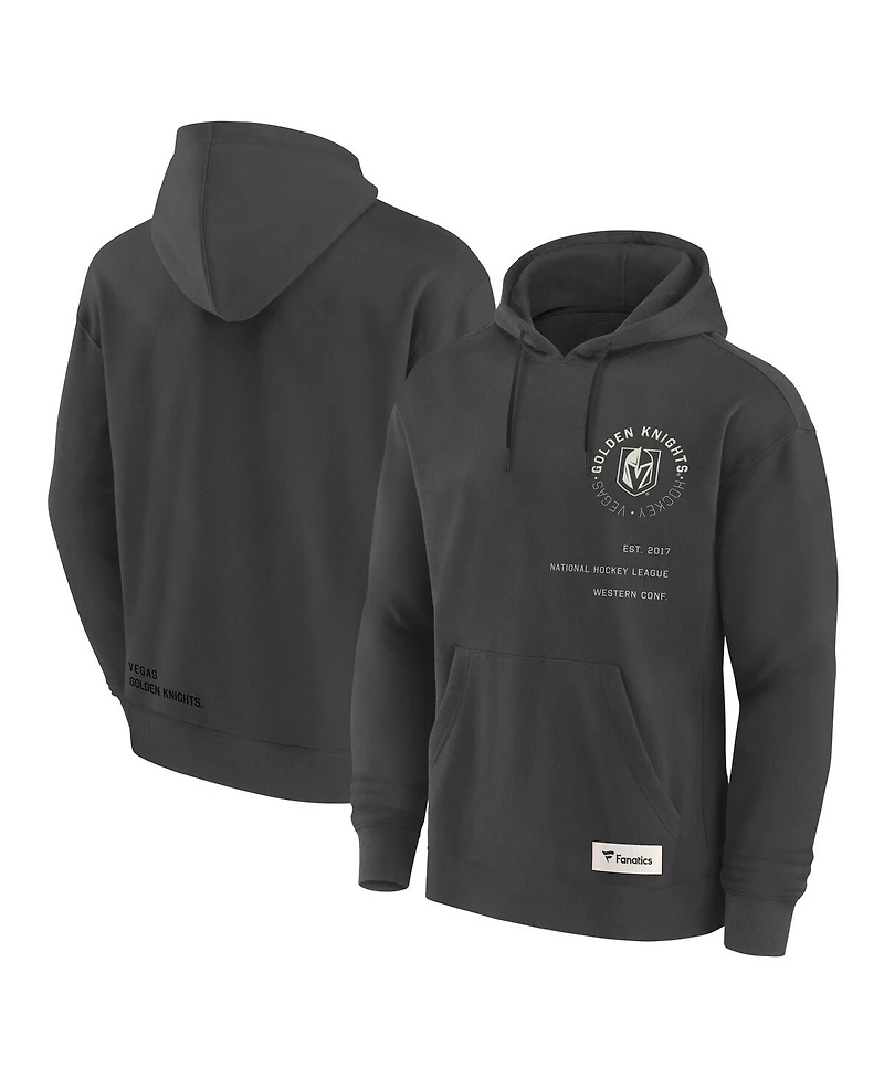 Fanatics Men's Charcoal Vegas Golden Knights Future Ground Info Pullover Hoodie