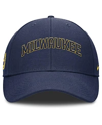 Nike Men's Navy Milwaukee Brewers Rise Gaberdine Adjustable Hat
