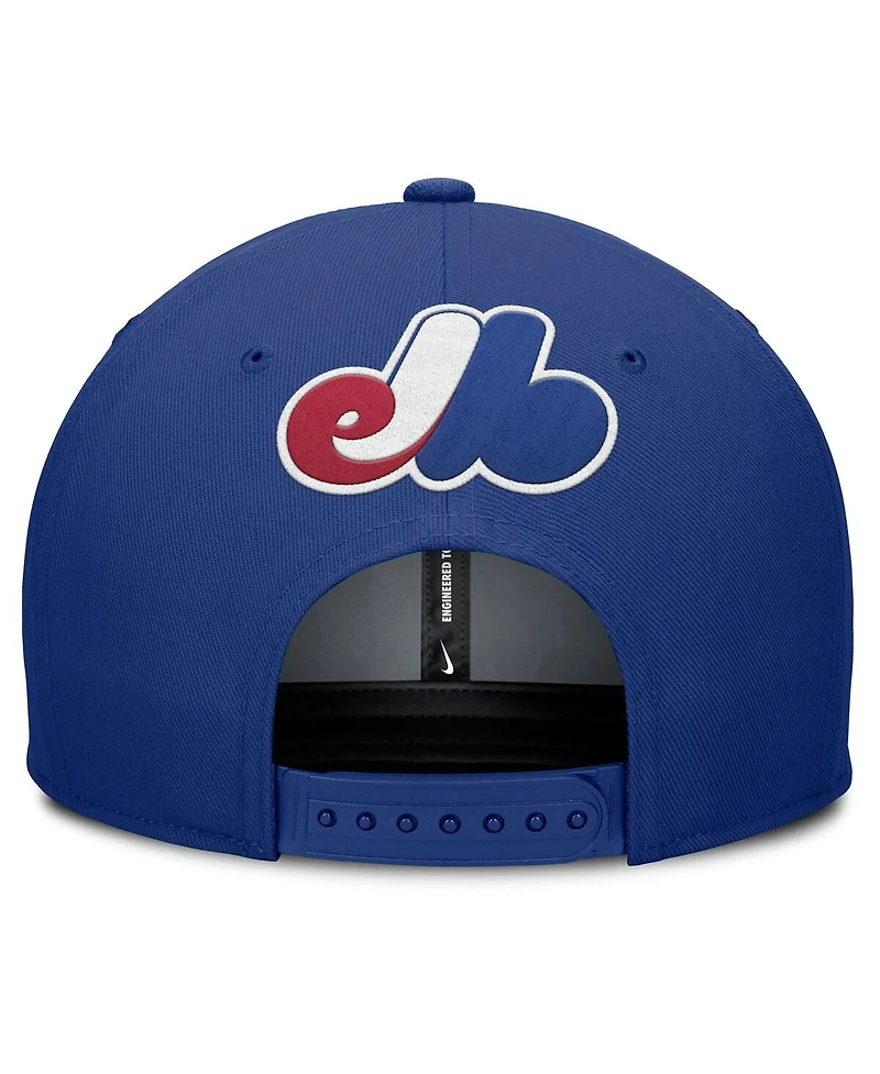 Nike Men's Gray/Blue Montreal Expos Cooperstown Collection Pro Performance Snapback Hat