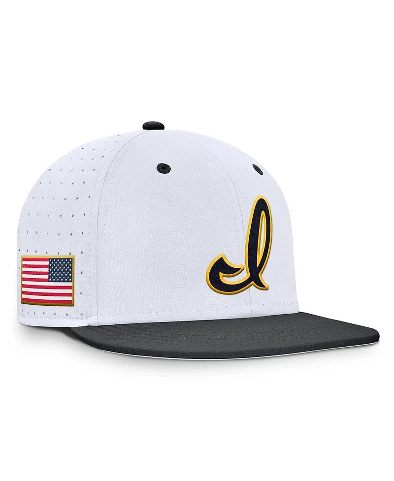 Nike Men's White Iowa Hawkeyes On-Field Dugout True Performance Fitted Hat