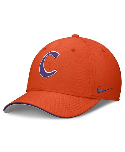 Nike Men's Orange Clemson Tigers 2025 Dugout Coaches Rise Swoosh Performance Flex Hat
