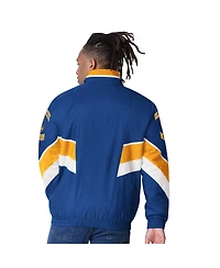 Starter Men's Royal Golden State Warriors Captain Oxford Full-Zip Jacket