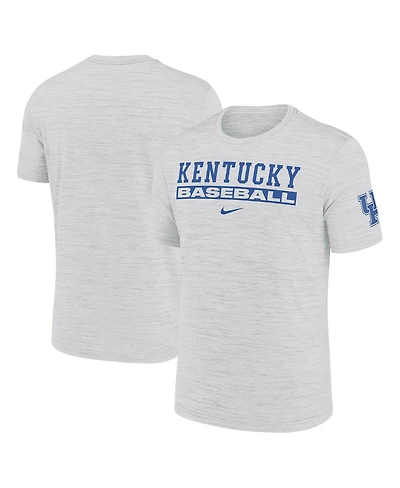 Nike Men's Ash Kentucky Wildcats Velocity Baseball Wordmark Stack Performance T-Shirt