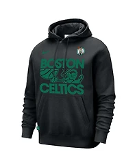 Nike Men's Black Boston Celtics Courtside Club Pullover Hoodie