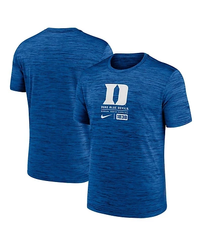 Nike Men's Royal Duke Blue Devils Campus Center Block Velocity Performance T-Shirt
