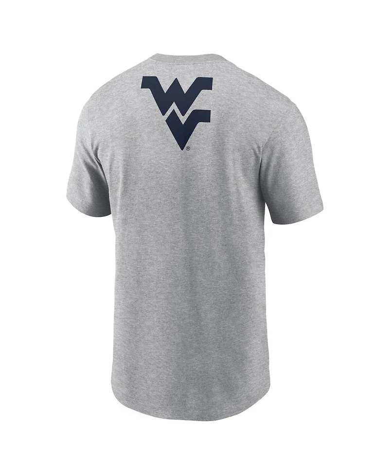 Nike Men's Heather Gray West Virginia Mountaineers Campus 2-Hit Primary Mascot T-Shirt