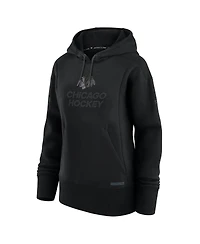 Fanatics Women's Black Chicago Blackhawks Authentic Pro Road Pullover Hoodie