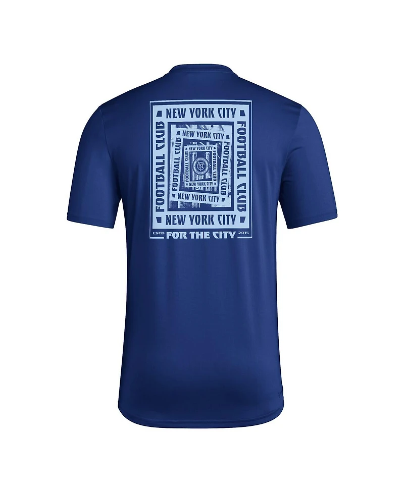 Adidas Men's Navy New York City Fc Local Wrap T-Shirt