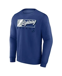 Fanatics Men's Blue Tampa Bay Lightning Focus Fleece Pullover Sweatshirt