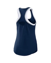 Wear by Erin Andrews Women's Navy New York Yankees Colorblock Racerback Tank Top