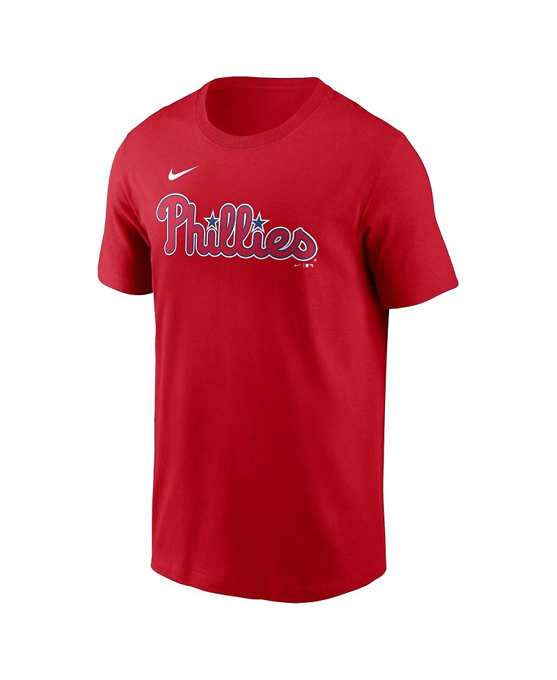 Nike Men's Nick Castellanos Red Philadelphia Phillies Fuse Name Number T-Shirt