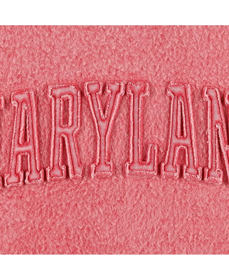 Pressbox Women's Red Maryland Terrapins Ponchoville Pullover Sweatshirt
