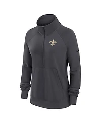 Nike Women's Charcoal New Orleans Saints Premium Raglan Performance Half-Zip Sweatshirt