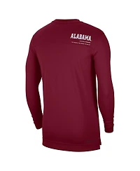 Men's Nike Crimson Alabama Tide 2022 Coach Performance Long Sleeve V-Neck T-shirt