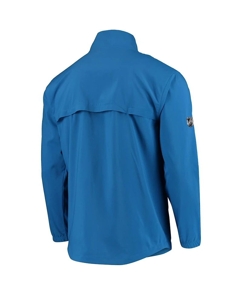 Men's Fanatics Blue Winnipeg Jets Alternate Logo Rinkside Mock Full-Zip Jacket