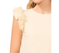CeCe Women's Sleeveless Double Ruffled Tank Top