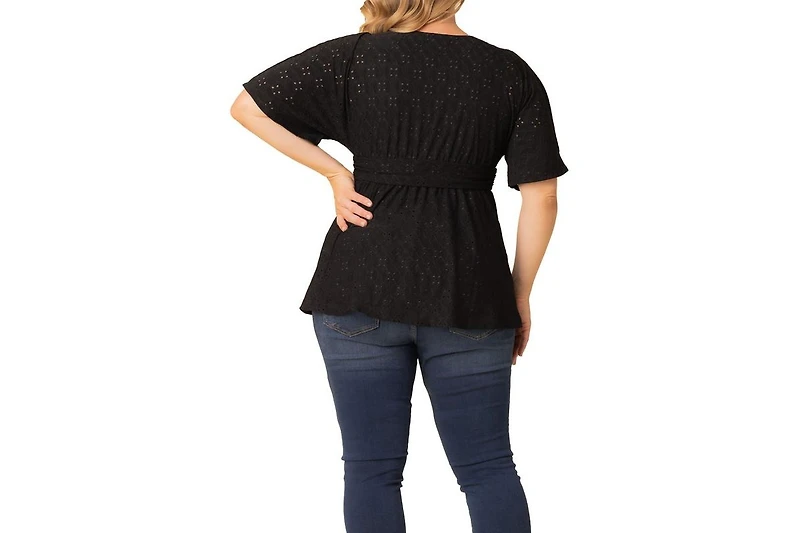 Kiyonna Plus Sunny Day Eyelet Top
