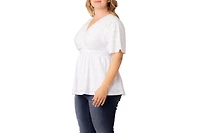 Kiyonna Plus Sunny Day Eyelet Top