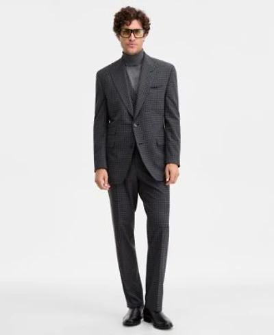 Tayion Collection Mens Classic Fit Houndstooth Suit Separates