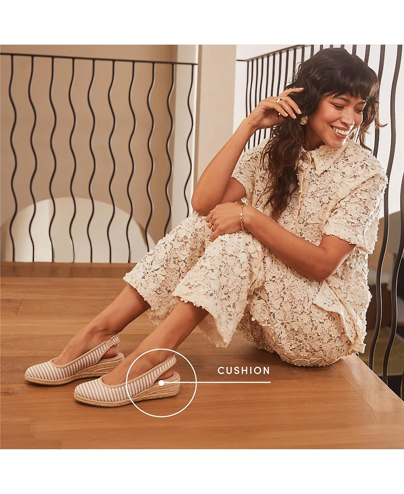 LifeStride Women's Kayden Slingback Wedge Espadrilles