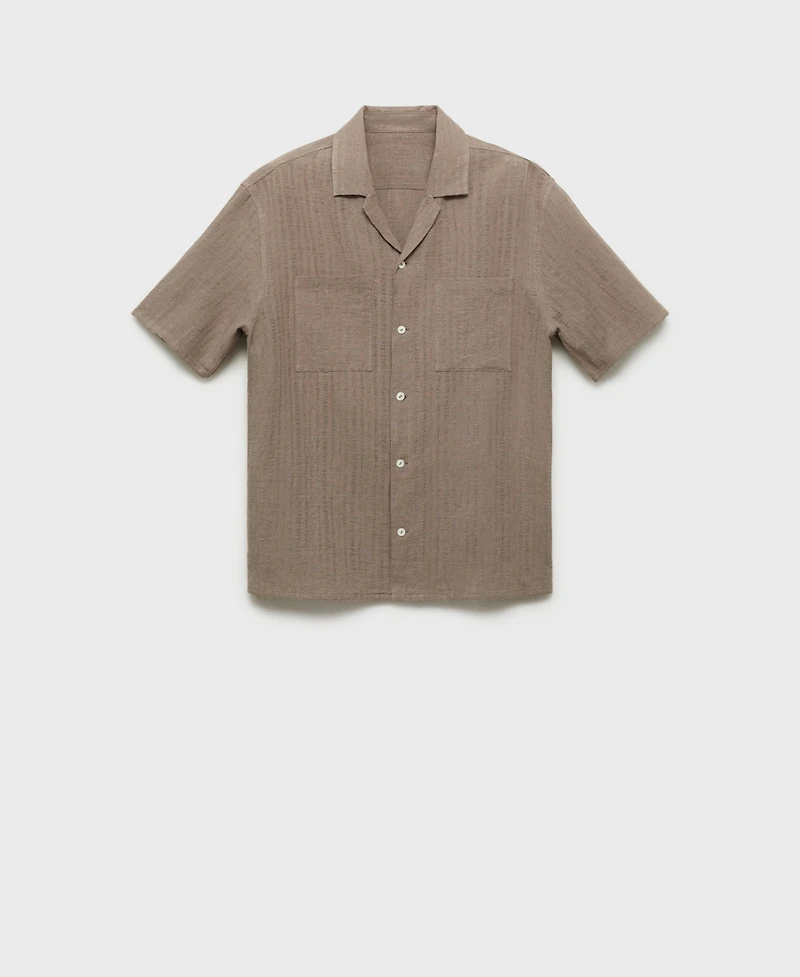 Mango Men's Slim-Fit Cotton-Blend Shirt