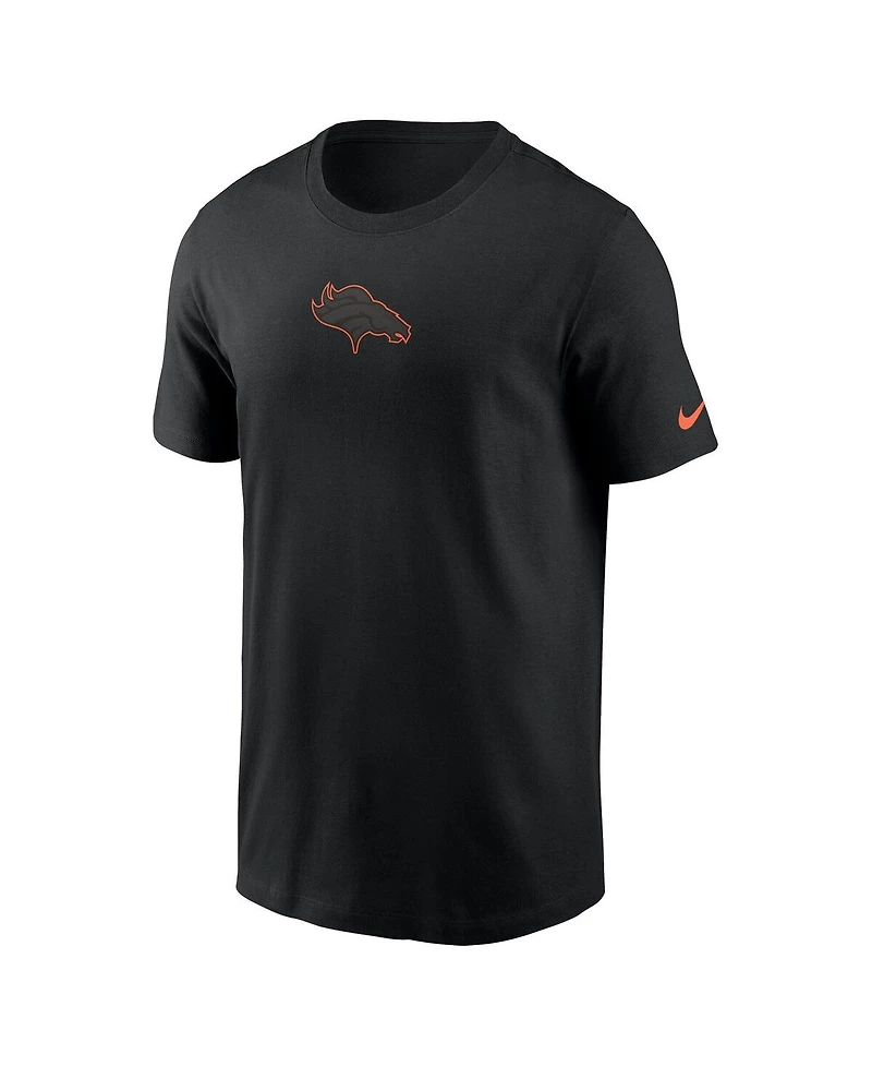Nike Men's Black Denver Broncos Logo Color Pop T-Shirt