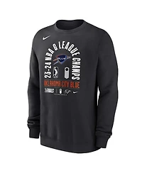 Nike Men's Black Oklahoma City Blue 2024 Nba G-League Champions Fleece Crewneck Pullover Sweatshirt