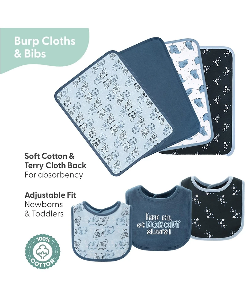 The Peanutshell Baby Boys Layette Gift Set Elephant Blue, 30 Piece