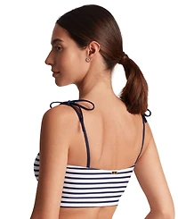 Lauren Ralph Lauren Women's Striped Tie-Strap Square-Neck Bralette