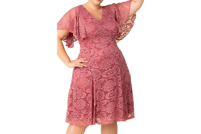 Kiyonna Plus Camille Lace Cocktail Dress