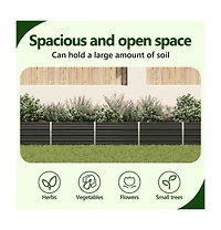 Garden Raised Bed Galvanized Steel 157.5"x31.5"x17.7" Anthracite