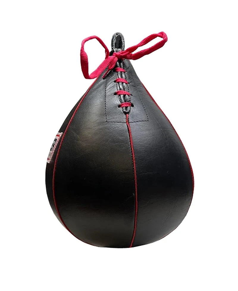 Genuine Leather Speed Bag for Mma, Muay Thai & Boxing, Heavy-Duty Punching Ball for Training, Reflex & Endurance, Reinforced Seams