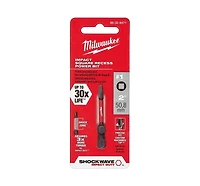 Milwaukee 48-32-4471 Shockwave 2” Impact Square Recess #1 Power Bit