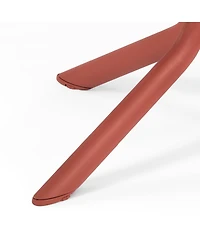 5-Piece Modern Square Patio Dining Table Set with Stackable Chairs