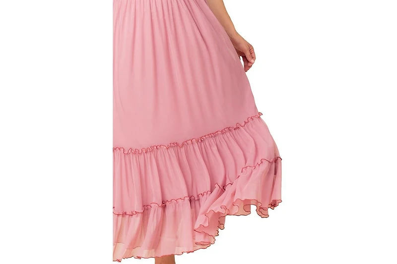 Kiyonna Plus Isla Tiered Mesh Maxi Skirt