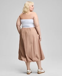 And Now This Plus Cotton Strapless Bubble Dress, Created for Macy's