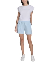 Calvin Klein Performance Women's Sleeveless Puff-Logo Cropped Top