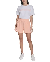 Calvin Klein Performance Women's French Terry Smocked-Waist Shorts