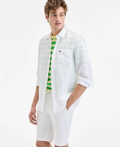 Lacoste Men's Regular-Fit Linen Shirt