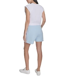 Calvin Klein Performance Women's French Terry Smocked-Waist Shorts