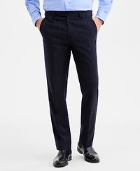 Michael Kors Men's Classic-Fit Wool-Blend Pinstripe Suit Separate Pants