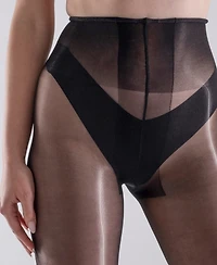 Lechery Women's Lustrous Silky Shiny 20 Denier Sheer High-Waist Pantyhose Tights