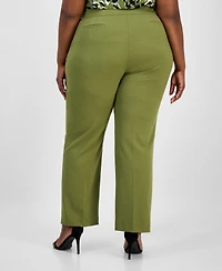 Ak Anne Klein Plus Pull-On Mid-Rise Trousers