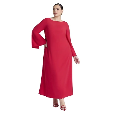 Eloquii Women's Back Drape Maxi Dress